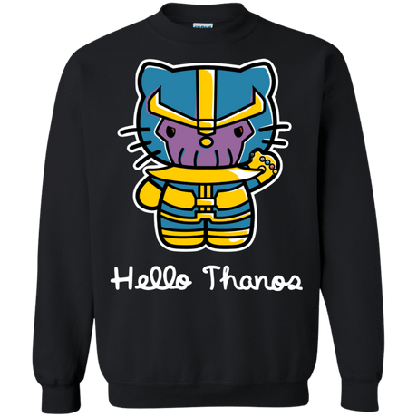 Sweatshirts Black / S Hello Thanos Crewneck Sweatshirt