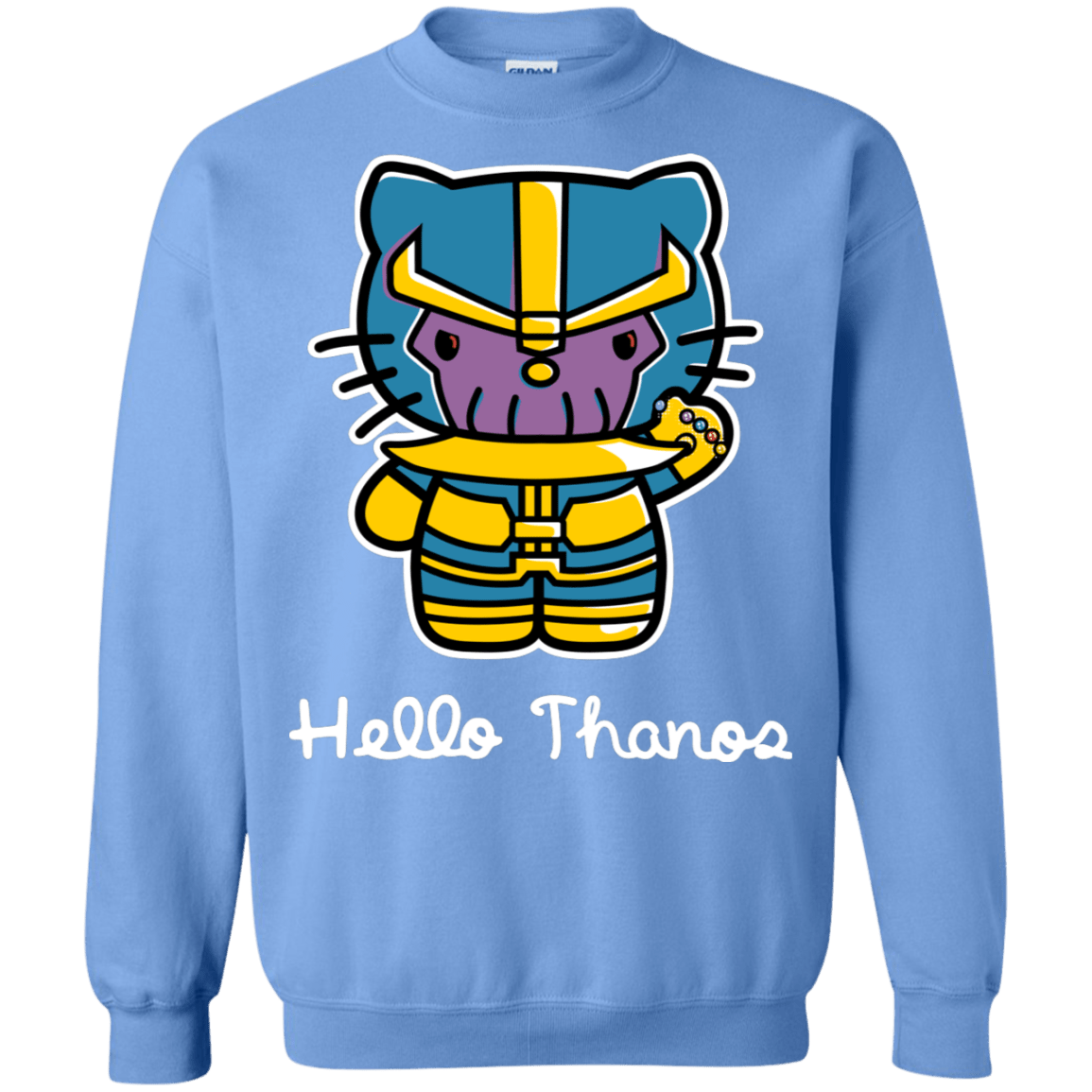 Sweatshirts Carolina Blue / S Hello Thanos Crewneck Sweatshirt