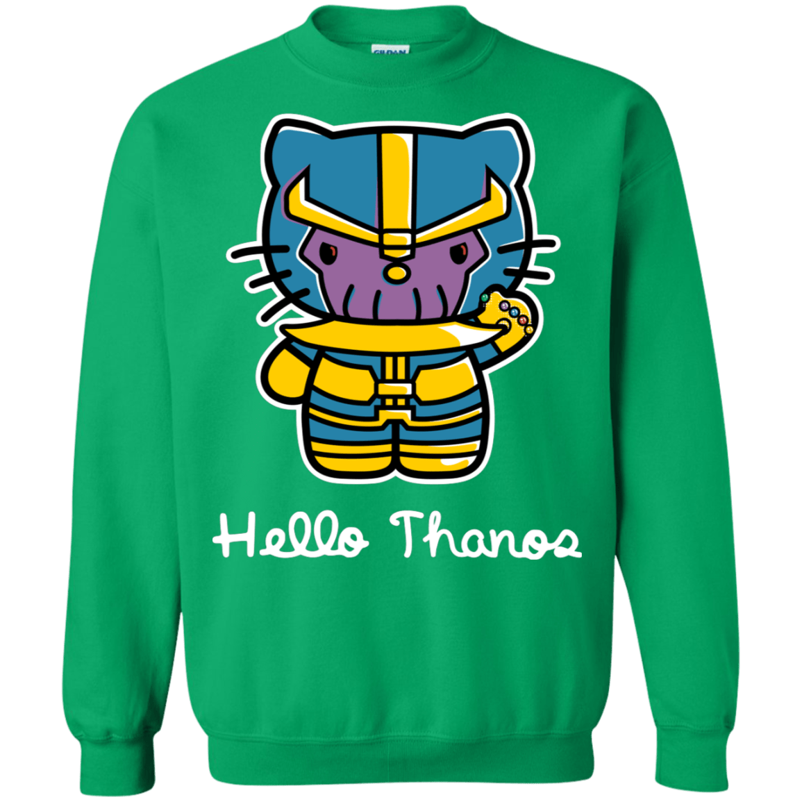 Sweatshirts Irish Green / S Hello Thanos Crewneck Sweatshirt