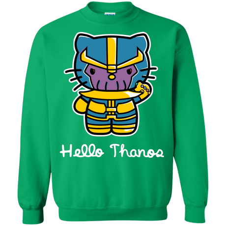 Sweatshirts Irish Green / S Hello Thanos Crewneck Sweatshirt