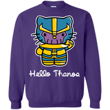 Sweatshirts Purple / S Hello Thanos Crewneck Sweatshirt