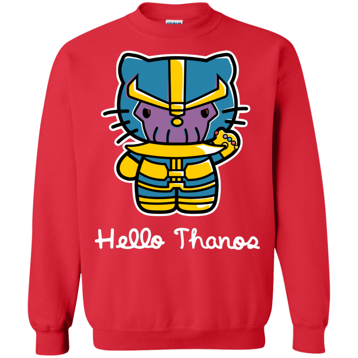 Sweatshirts Red / S Hello Thanos Crewneck Sweatshirt