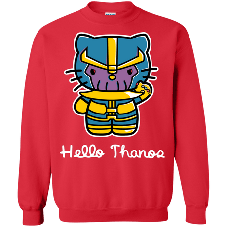 Sweatshirts Red / S Hello Thanos Crewneck Sweatshirt