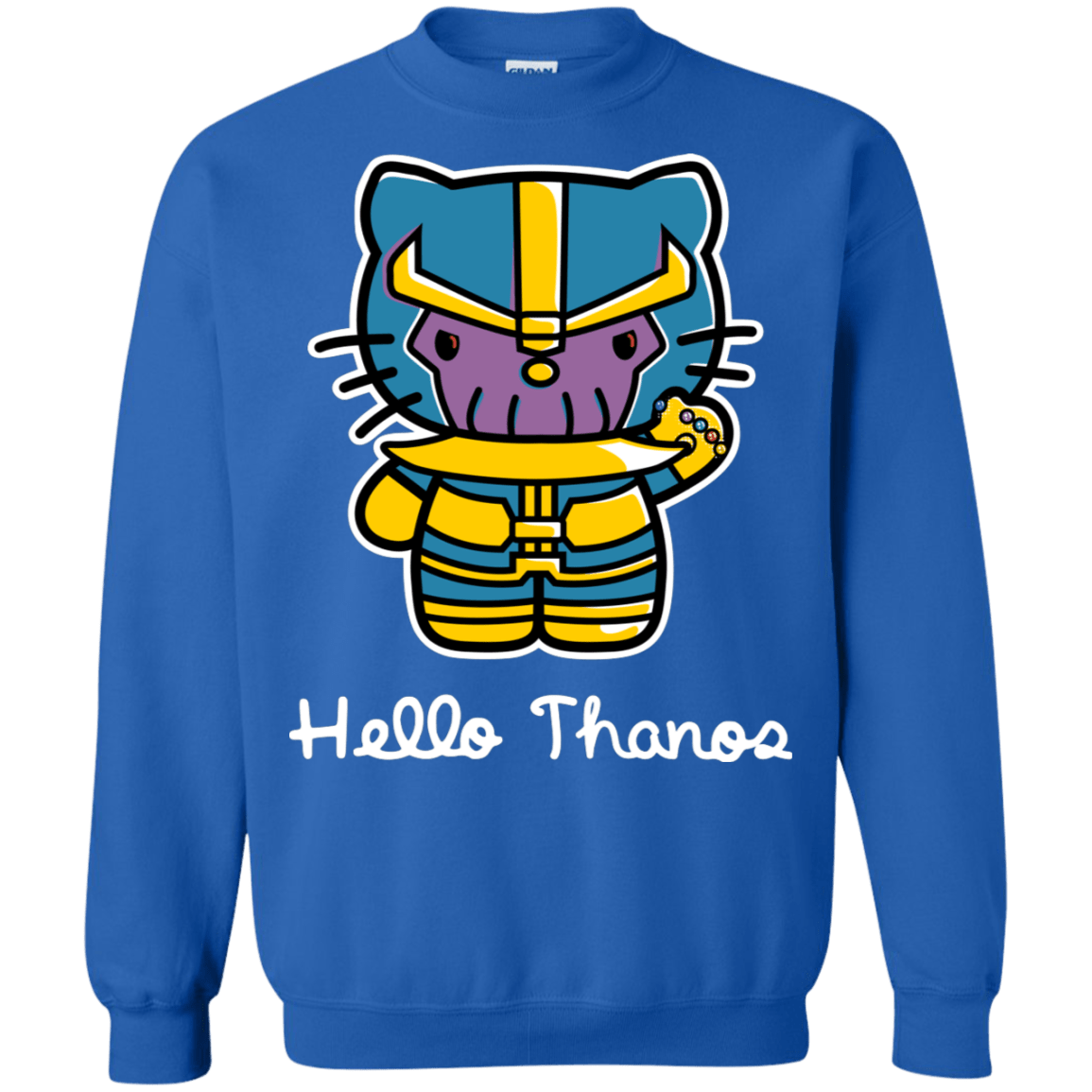 Sweatshirts Royal / S Hello Thanos Crewneck Sweatshirt