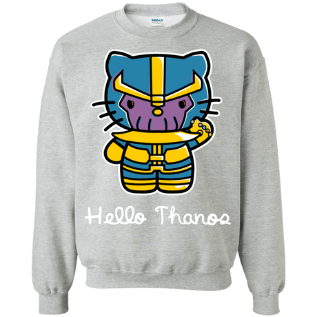 Sweatshirts Sport Grey / S Hello Thanos Crewneck Sweatshirt