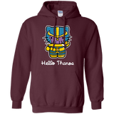 Sweatshirts Maroon / S Hello Thanos Pullover Hoodie