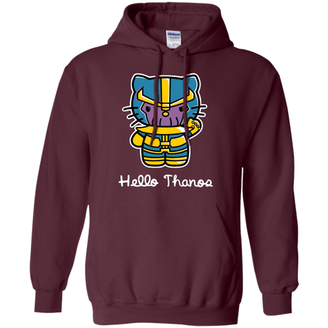 Sweatshirts Maroon / S Hello Thanos Pullover Hoodie