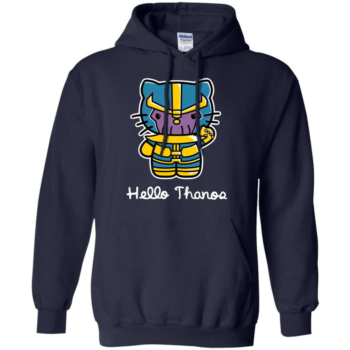 Sweatshirts Navy / S Hello Thanos Pullover Hoodie