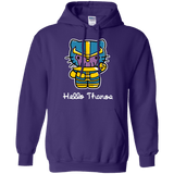 Sweatshirts Purple / S Hello Thanos Pullover Hoodie