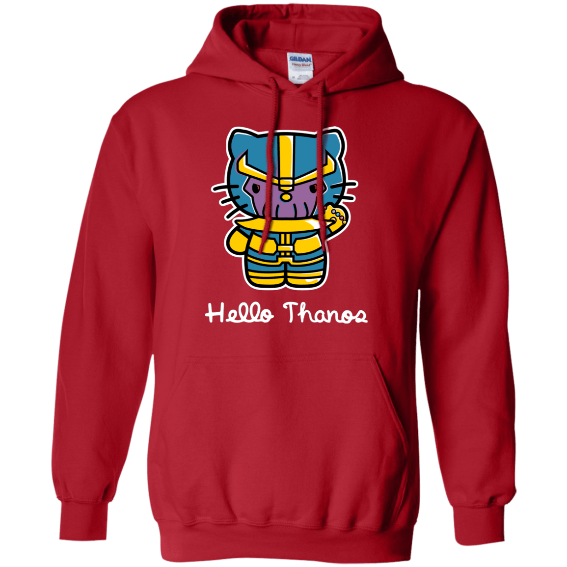 Sweatshirts Red / S Hello Thanos Pullover Hoodie