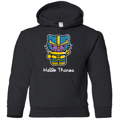 Sweatshirts Black / YS Hello Thanos Youth Hoodie