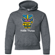 Sweatshirts Dark Heather / YS Hello Thanos Youth Hoodie