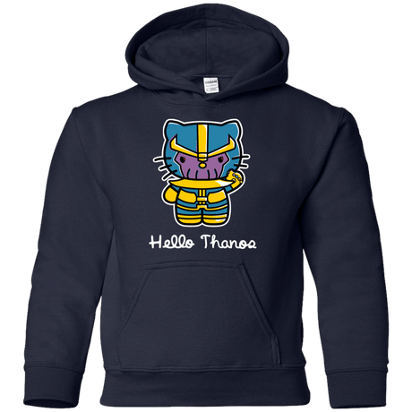 Sweatshirts Navy / YS Hello Thanos Youth Hoodie