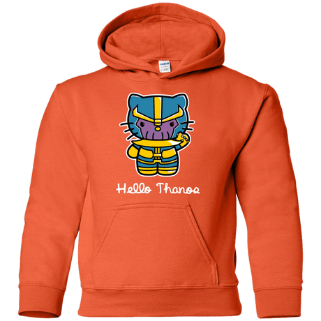 Sweatshirts Orange / YS Hello Thanos Youth Hoodie