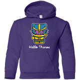 Sweatshirts Purple / YS Hello Thanos Youth Hoodie