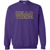 Sweatshirts Purple / S Hello There Crewneck Sweatshirt
