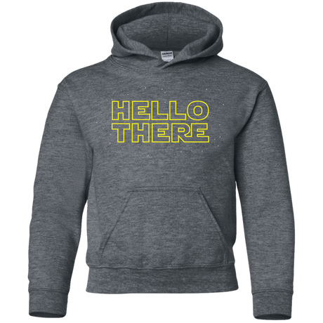 Sweatshirts Dark Heather / YS Hello There Youth Hoodie