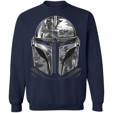Sweatshirts Navy / S Helmet Mandalorian Crewneck Sweatshirt