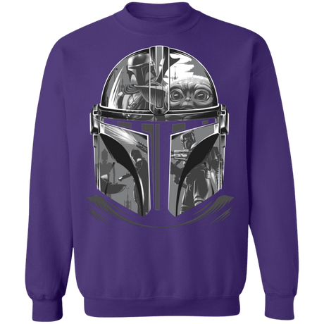 Sweatshirts Purple / S Helmet Mandalorian Crewneck Sweatshirt