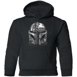 Sweatshirts Black / YS Helmet Mandalorian Youth Hoodie