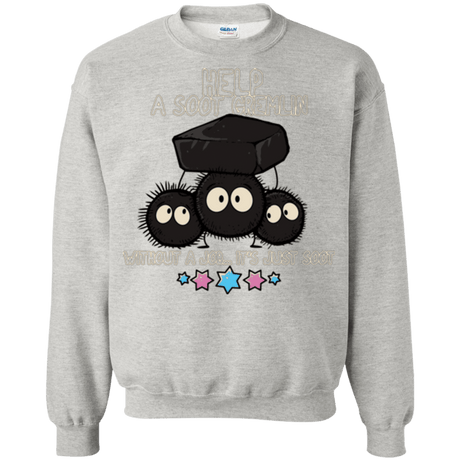 Sweatshirts Ash / Small HELP A SOOT GREMLIN Crewneck Sweatshirt