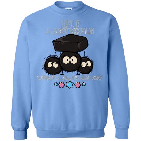 Sweatshirts Carolina Blue / Small HELP A SOOT GREMLIN Crewneck Sweatshirt