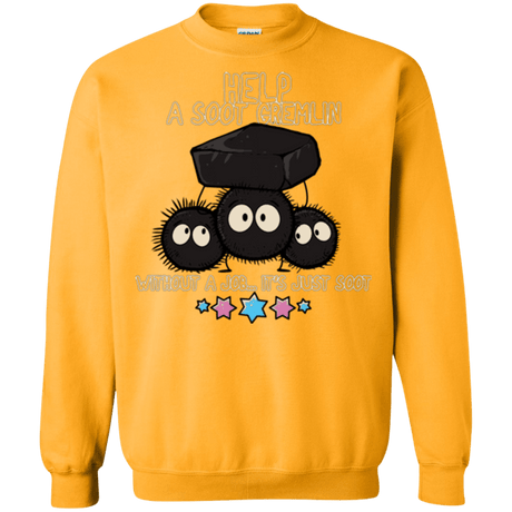 Sweatshirts Gold / Small HELP A SOOT GREMLIN Crewneck Sweatshirt