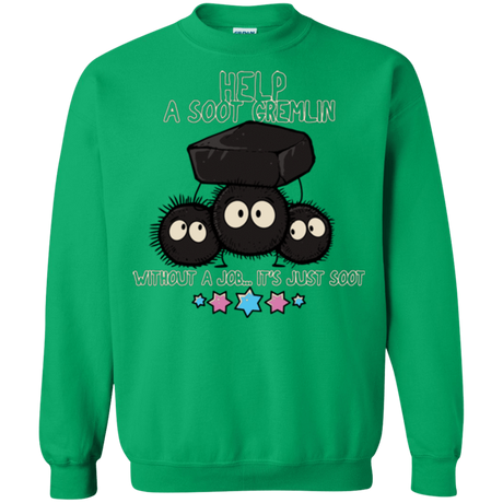 Sweatshirts Irish Green / Small HELP A SOOT GREMLIN Crewneck Sweatshirt