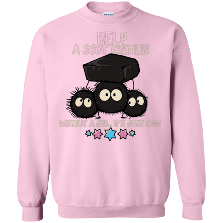 Sweatshirts Light Pink / Small HELP A SOOT GREMLIN Crewneck Sweatshirt