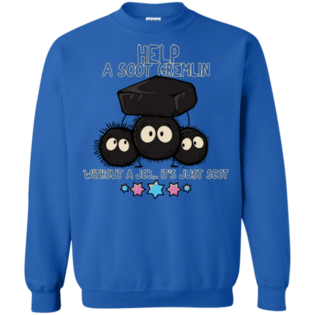 Sweatshirts Royal / Small HELP A SOOT GREMLIN Crewneck Sweatshirt
