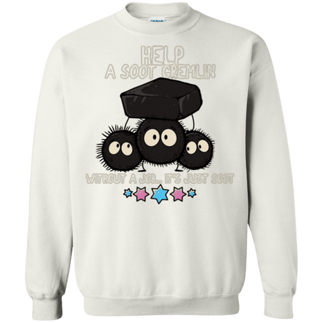 Sweatshirts White / Small HELP A SOOT GREMLIN Crewneck Sweatshirt