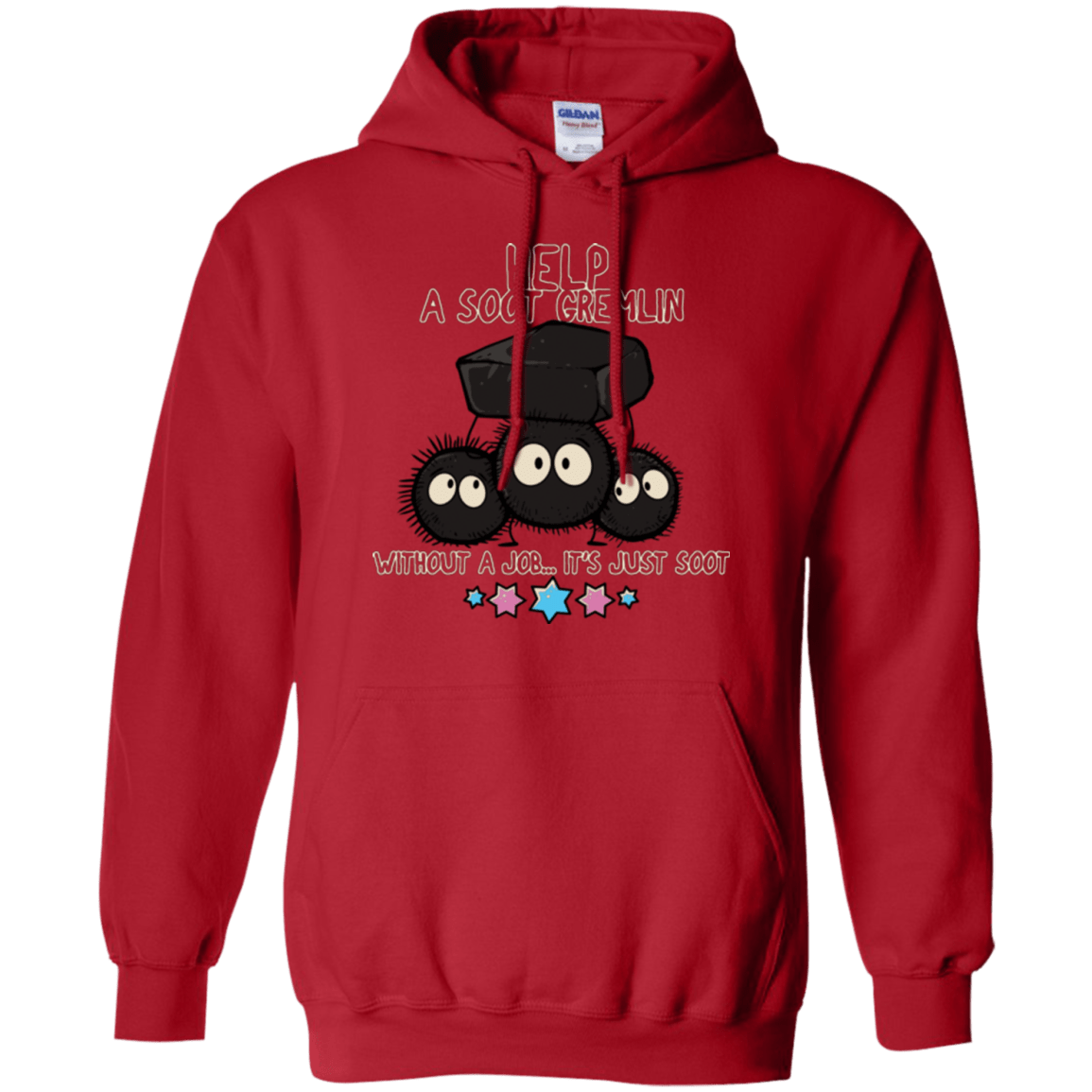 Sweatshirts Red / Small HELP A SOOT GREMLIN Pullover Hoodie