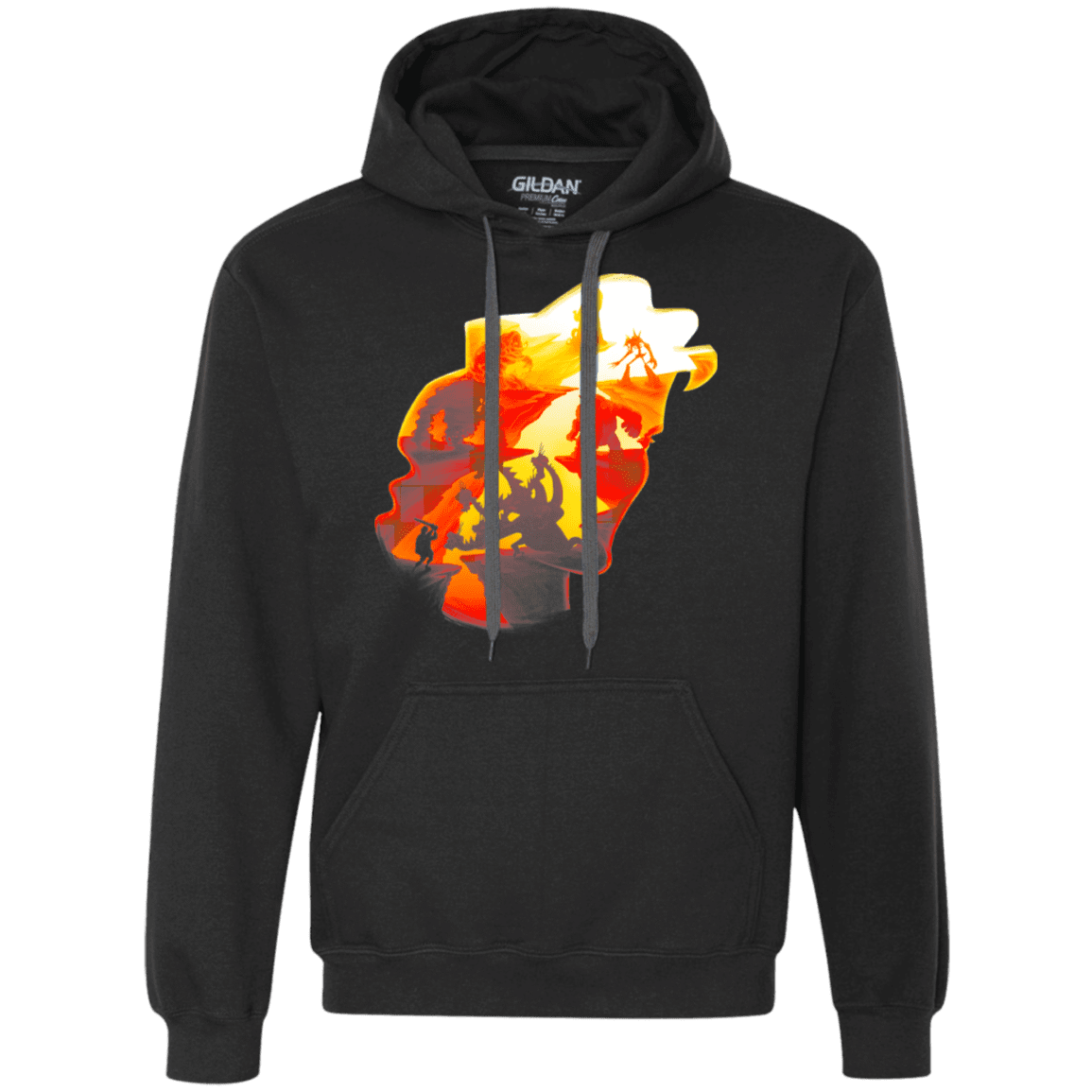 Sweatshirts Black / S Hercules Silhouette Premium Fleece Hoodie