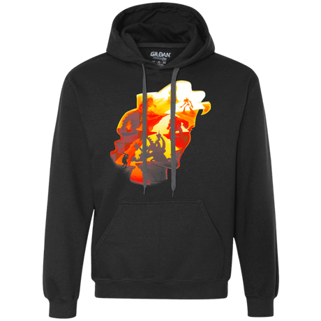 Sweatshirts Black / S Hercules Silhouette Premium Fleece Hoodie