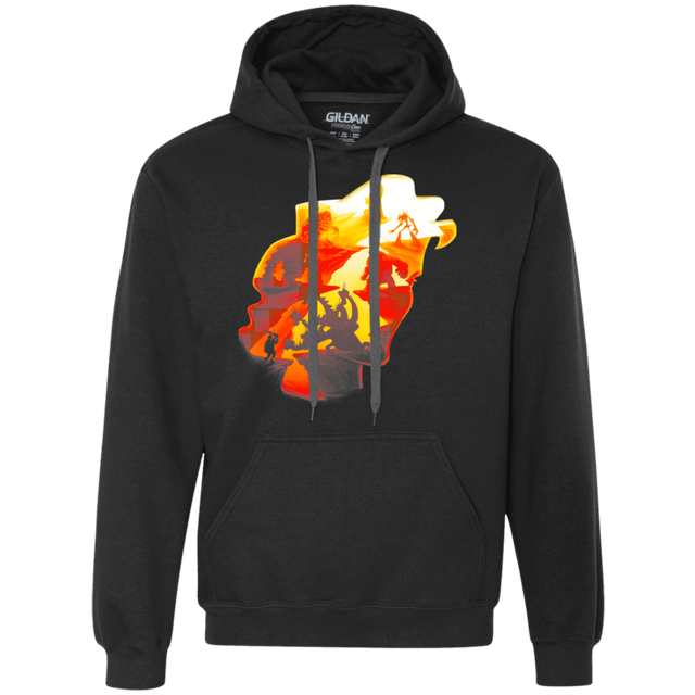 Sweatshirts Black / S Hercules Silhouette Premium Fleece Hoodie