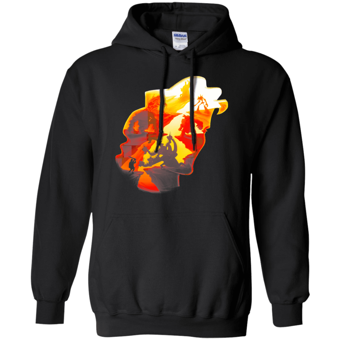 Sweatshirts Black / S Hercules Silhouette Pullover Hoodie