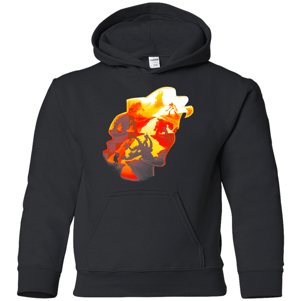 Sweatshirts Black / YS Hercules Silhouette Youth Hoodie