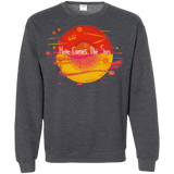 Sweatshirts Dark Heather / S Here Comes The Sun (1) Crewneck Sweatshirt