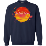 Sweatshirts Navy / S Here Comes The Sun (1) Crewneck Sweatshirt
