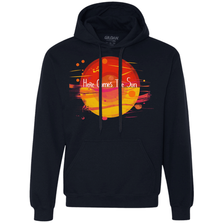 Sweatshirts Navy / S Here Comes The Sun (1) Premium Fleece Hoodie