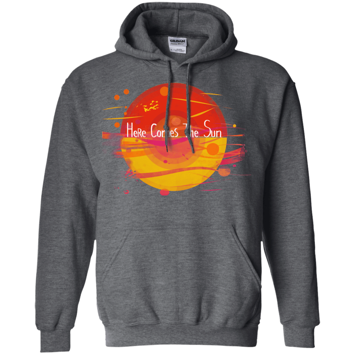 Sweatshirts Dark Heather / S Here Comes The Sun (1) Pullover Hoodie