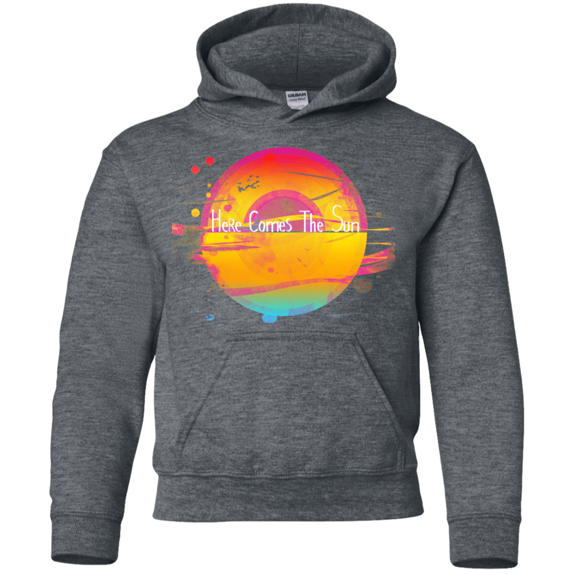 Sweatshirts Dark Heather / YS Here Comes The Sun (2) Youth Hoodie