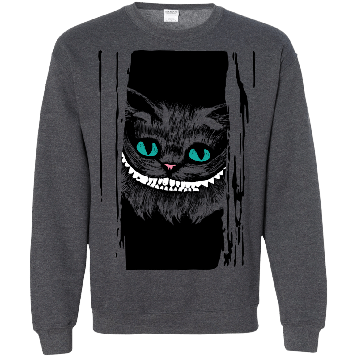 Sweatshirts Dark Heather / S Here's Cheshire Crewneck Sweatshirt