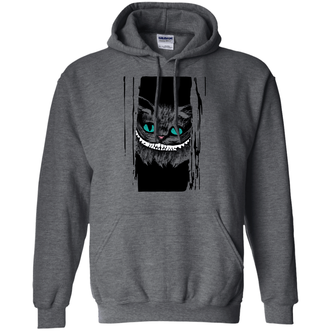 Sweatshirts Dark Heather / S Here's Cheshire Pullover Hoodie
