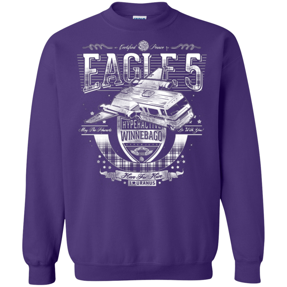 Sweatshirts Purple / Small Hero 4 Hire Crewneck Sweatshirt