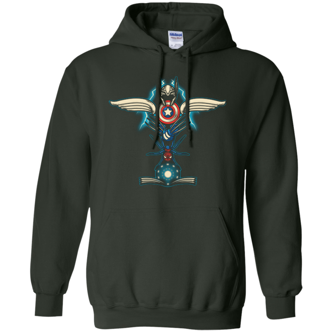 Sweatshirts Forest Green / Small HERO TOTEM Pullover Hoodie