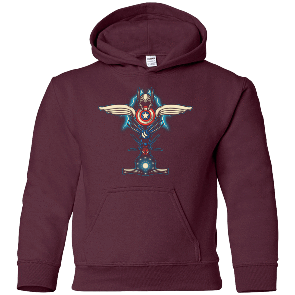 Sweatshirts Maroon / YS HERO TOTEM Youth Hoodie