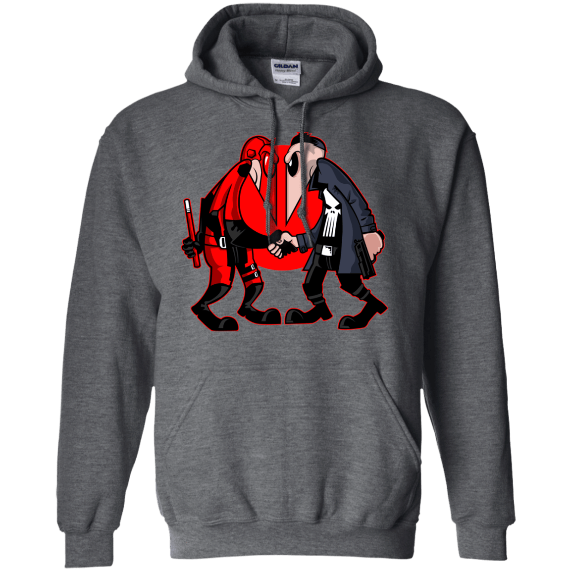 Sweatshirts Dark Heather / S Hero vs Antihero Pullover Hoodie