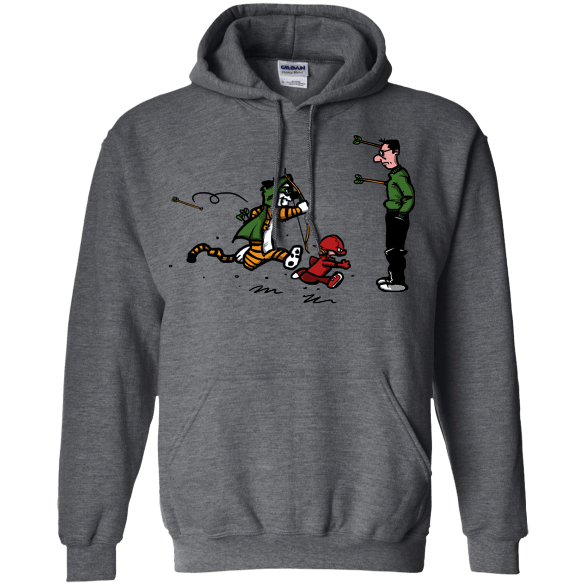Sweatshirts Dark Heather / S Heroes At Work Pullover Hoodie