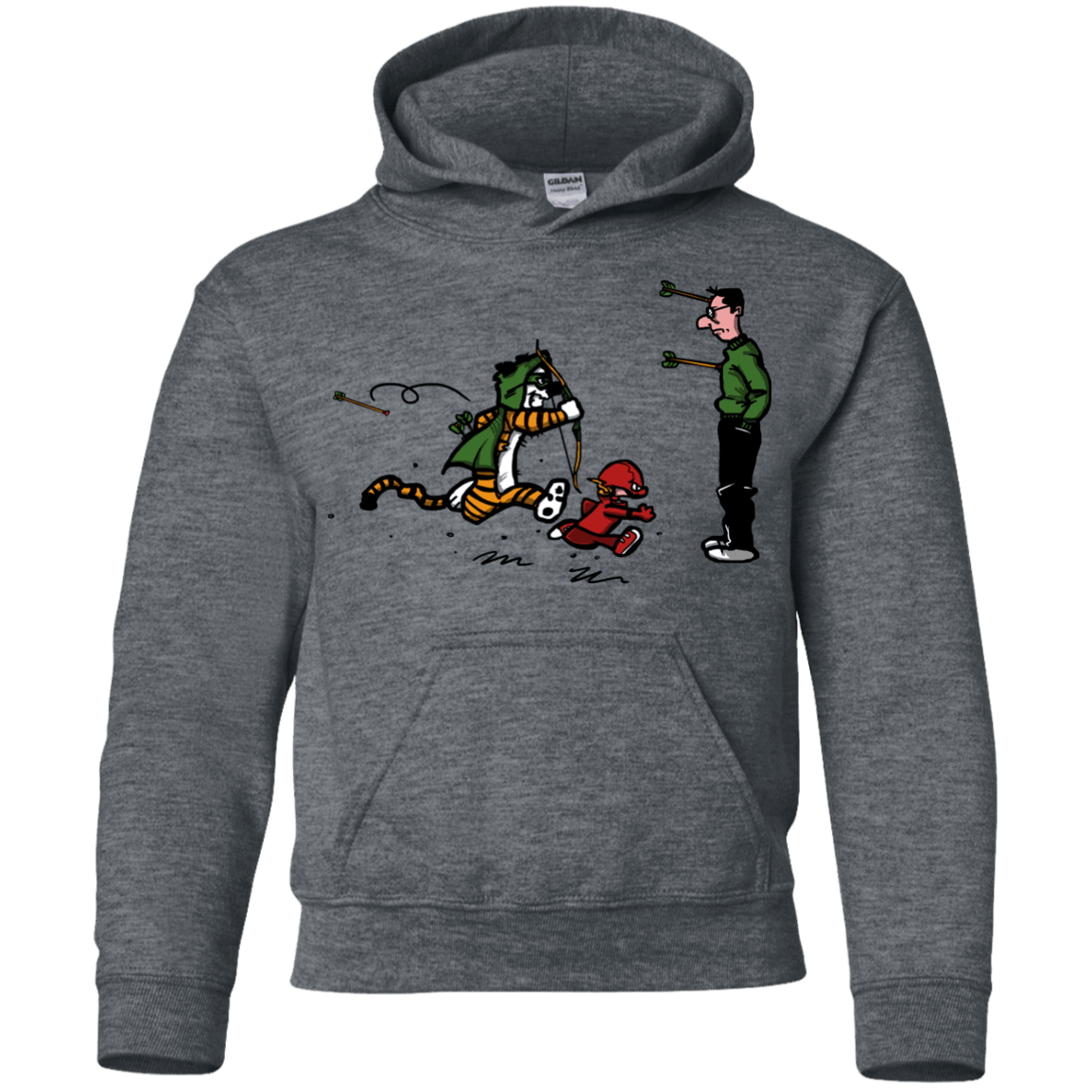 Sweatshirts Dark Heather / YS Heroes At Work Youth Hoodie